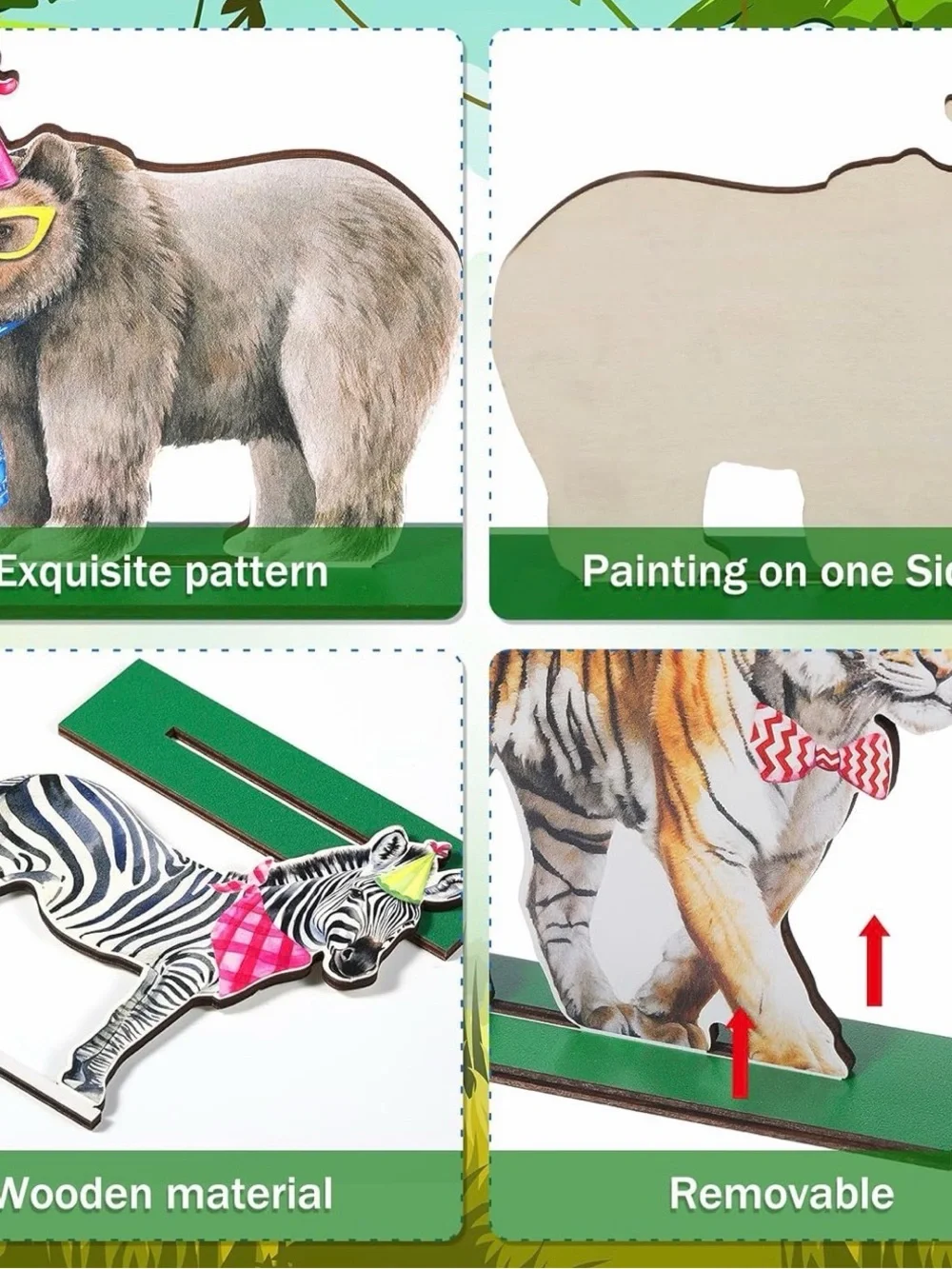 Woodland Animal Party Table Decorations - Multicolor